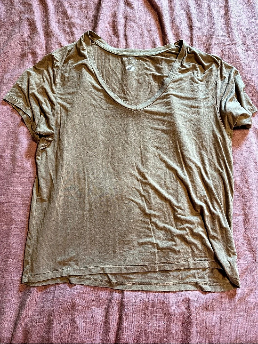 American Eagle Soft & Sexy Tee in Brown Size Small